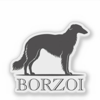 Borzoi-Silhouette Aufkleber