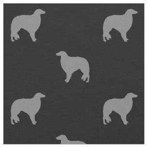 Borzoi-Silhouette-Muster Stoff