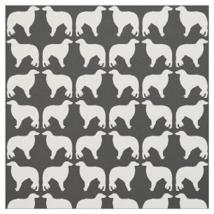Borzoi-Silhouette-Muster Stoff