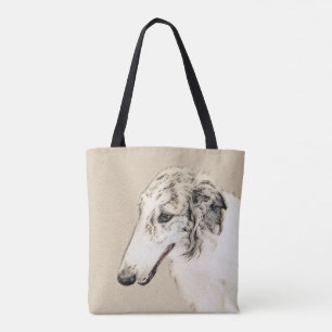 Borzoi (Silver Brindle) Malerei Original Hundekuns