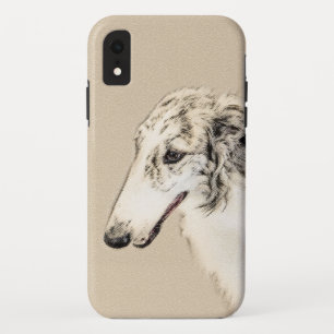 Borzoi (Silver Brindle) Malerei Original Hundekuns Case-Mate iPhone Hülle