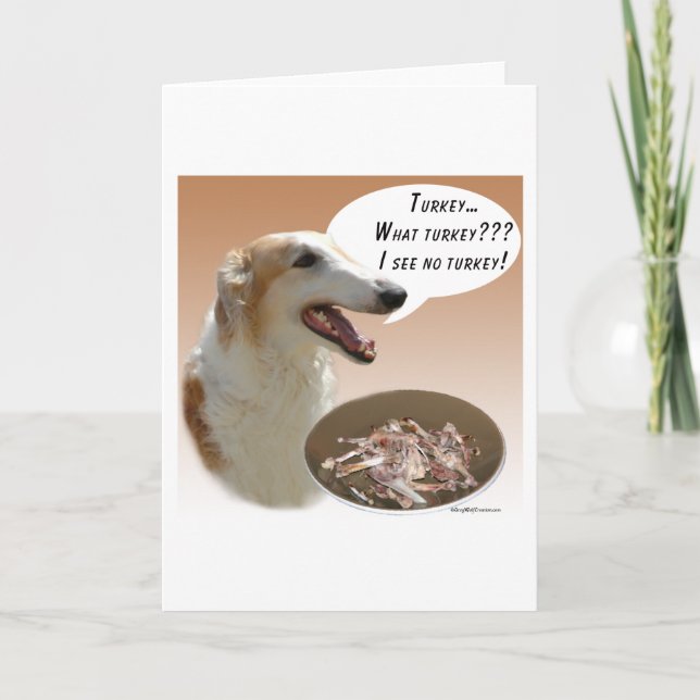 Borzoi Türkei Feiertagskarte (Vorderseite)