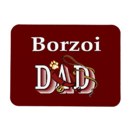 Borzoi-Vater Magnet
