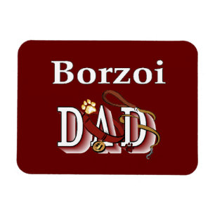 Borzoi-Vater Magnet