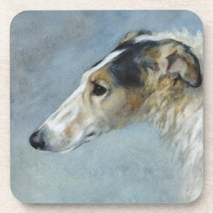 Borzoi-Wasserfarben-6er-Set Untersetzer