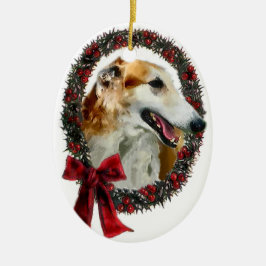 Borzoi Weihnachtsgeschenke Ornament