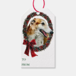 Borzoi Weihnachtsgeschenke Tags Geschenkanhänger