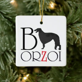 Borzoi Weihnachtsschmuck