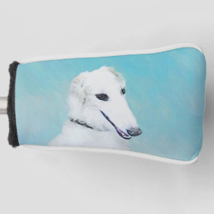 Borzoi (weiß) Malerei - Niedliche Original Hunde K Golf Headcover
