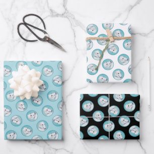 Borzoi White Painting Russian Wolfhound Dog Art Geschenkpapier Set