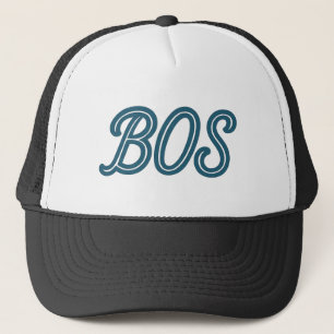 BOS Boston Airport Code - Retro Travel & Aviation Truckerkappe