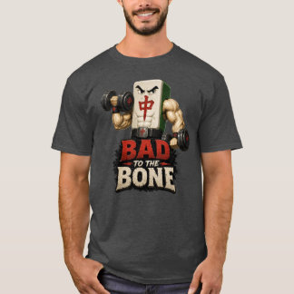 Bösartig bis auf die Knochen Roter Drache Mahjong T-Shirt