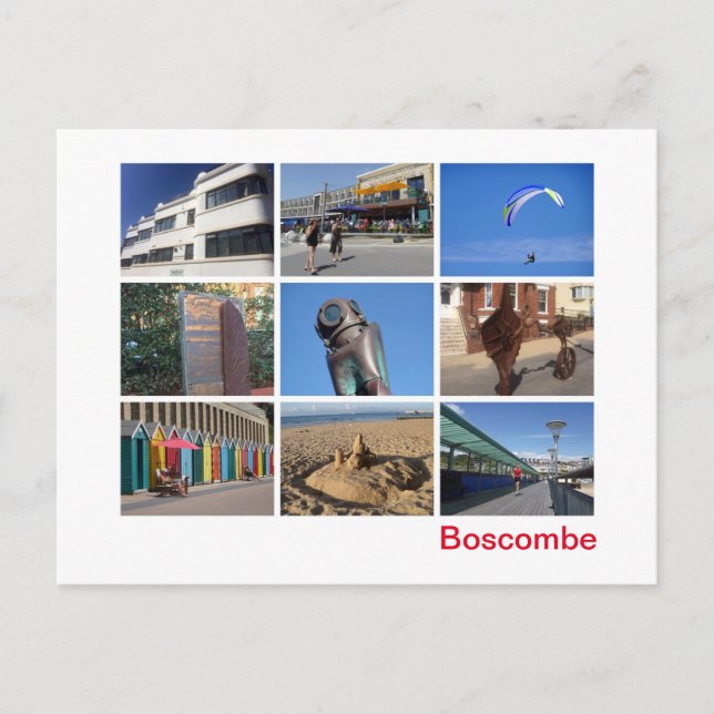 Boscombe Postkarte (Vorderseite)