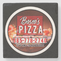 Boscos Pizza-Marmor-Untersetzer