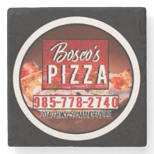 Boscos Pizza-Marmor-Untersetzer