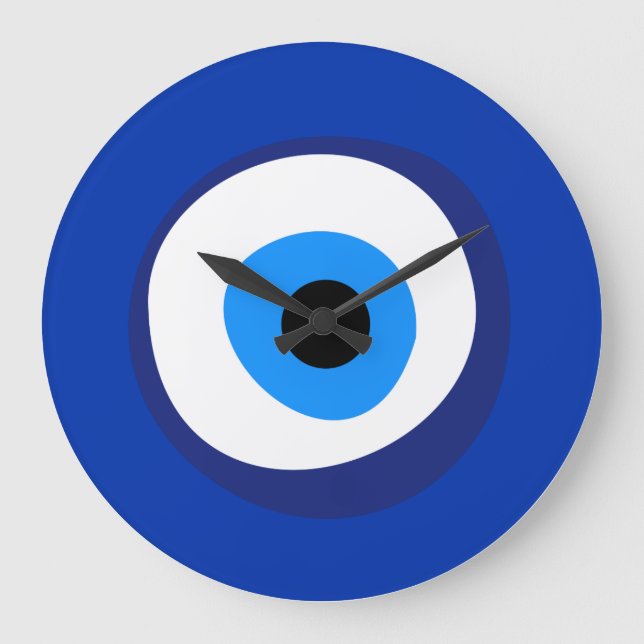 Böse Augen uraltes Symbol antike Talisman Superlat Große Wanduhr (Vorderseite)