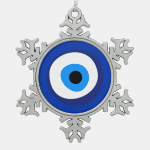 Böse Augen uraltes Symbol antike Talisman Superlat Schneeflocken Zinn-Ornament