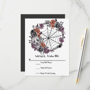 Böse Blume alle sehen HalloWedding RSVP Card Karte