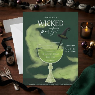 Böse Halloween-Cocktailparty-Einladungskarte Einladung