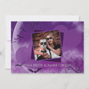 Böse Halloween-Liebe-Mond-Save-the-Date-Foto Save The Date