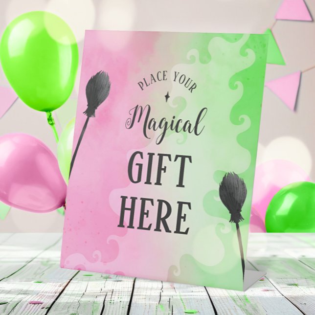 Böse Hexe Geburtstagsgeschenke Podest Schild (Wicked Witch Birthday Gift Pedestal Sign)