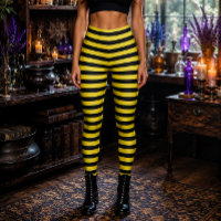 Böse Hexe Gelb und Schwarz Gestreift Halloween