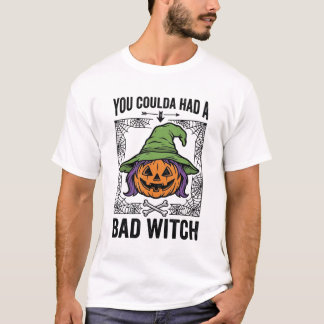 Böse Hexe Lustiger Halloween-Kürbis Hexe_1 T-Shirt