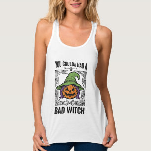 Böse Hexe Lustiger Halloween-Kürbis Hexe_1 Tank Top