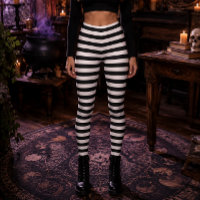 Böse Hexe Schwarz Weiß Gestreifte Halloween