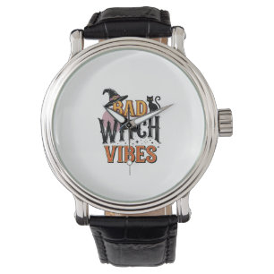 Böse Hexen Vibes Vintage Halloween-Shirt-Design_1 Armbanduhr