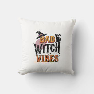 Böse Hexen Vibes Vintage Halloween-Shirt-Design_1 Kissen