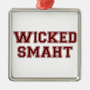 Böse intelligente (Smaht) Uni Boston Ornament Aus Metall
