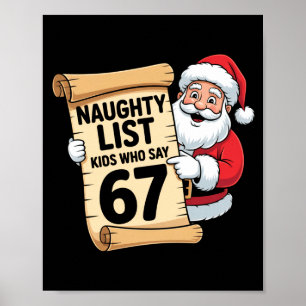 Böse Liste Kinder, die 67 lustige Meme Weihnachten Poster