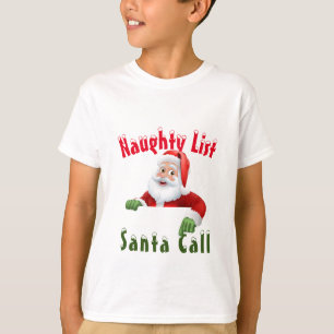 Böse Liste Santa Anruf T-Shirt
