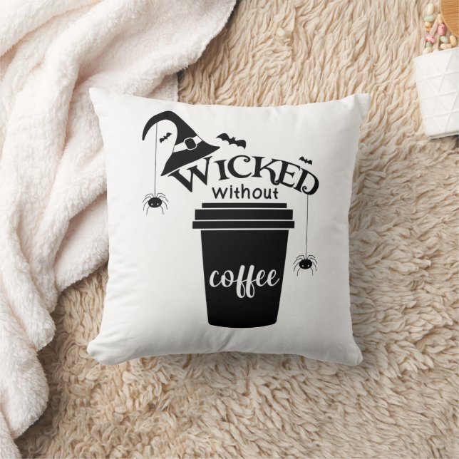 Böse ohne Kaffee – Lustige Hexen-Kaffee-Liebhaberi Kissen (Decke)