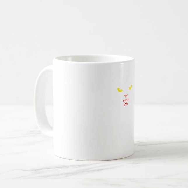 Böse schwarze Katze, dunkles Sigil, gothische Meta Kaffeetasse (Vorderseite Links)