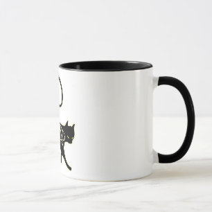 Böse schwarze Katze Tasse