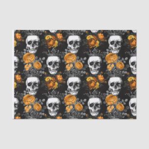 Böse Seidenpapier-Schädel-Kronen-Rosen Seidenpapier