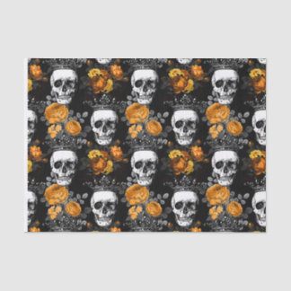 Böse Seidenpapier-Schädel-Kronen-Rosen Seidenpapier