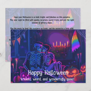 🌈🎃Böse, seltsam und wunderbar queer LGBT-Karte Einladung