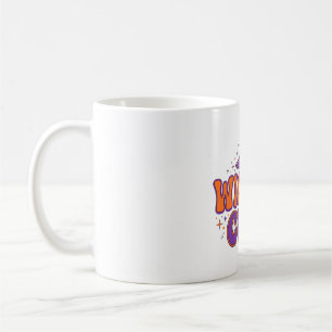 Böse Süße Hexe Retro-Typografie Halloween-Kunst Kaffeetasse