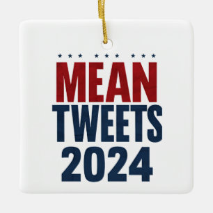 Böse Tweets 2024 Lustige Wahl Trump Keramikornament