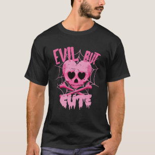 Böser aber süßer Vintage Retro Tattoo-Totenkopf Ro T-Shirt