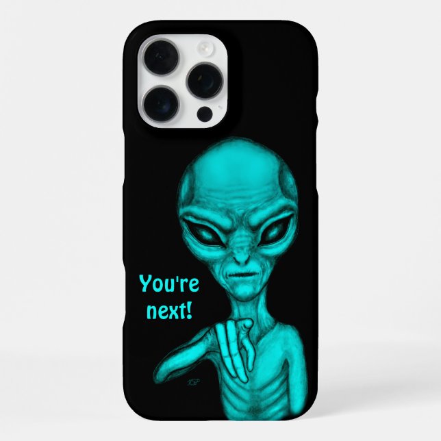 Böser Außerirdischer, du bist als Nächstes dran! iPhone Hülle (Rückseite)