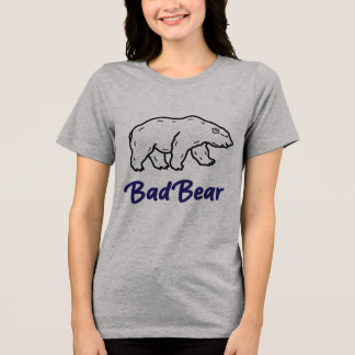 Böser Bär T-Shirt – Lustige Attitüde Eisbär Grafik Tri-Blend Shirt