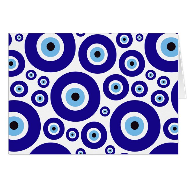 Böser Blick Muster, Griechisches Auge, Türkisches  (Vorderseite (Horizontal))