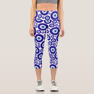 Böser Blick Muster, Griechisches Auge, Türkisches Capri Leggings