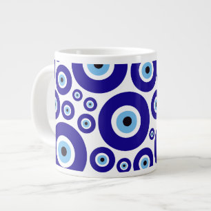 Böser Blick Muster, Griechisches Auge, Türkisches Jumbo-Tasse