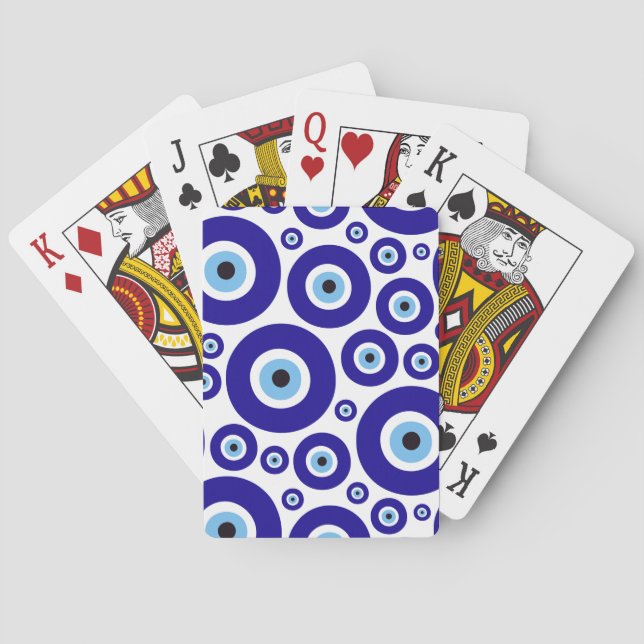 Böser Blick Muster, Griechisches Auge, Türkisches  Spielkarten (Rückseite)