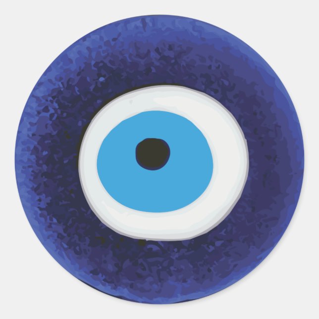 Böser Blick Nazar-Talisman Runder Aufkleber (Vorderseite)